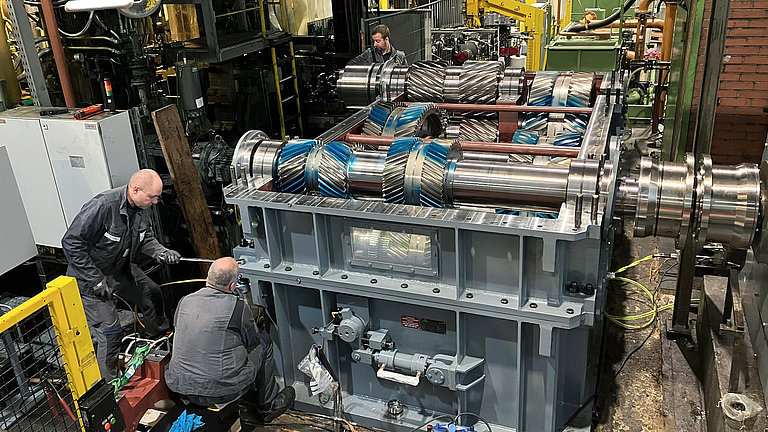 Modernisierung Kammwalzgetriebe 55-Tonnen Kammwalzgetriebe erfolgreich nach Kundenvorgabe modernisiert