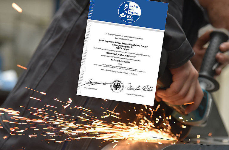 Metallbearbeitung in der Fertigung bei hpl mit Fokus auf Arbeitssicherheit